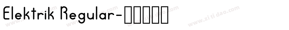 Elektrik Regular字体转换